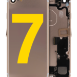 iPhone 7 rear housing replacement in gold colour OEM-quality frame with camera cutout, perfect for mobile repair shops and service centers