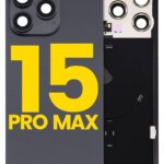 iPhone 15 Pro Max premium quality replacement back glass in black Titanium