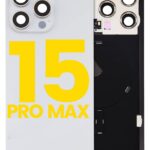 iPhone 15 Pro Max White Titanium Back Glass Replacement – High-Quality Apple iPhone Rear Cover | Cellparts South Africa