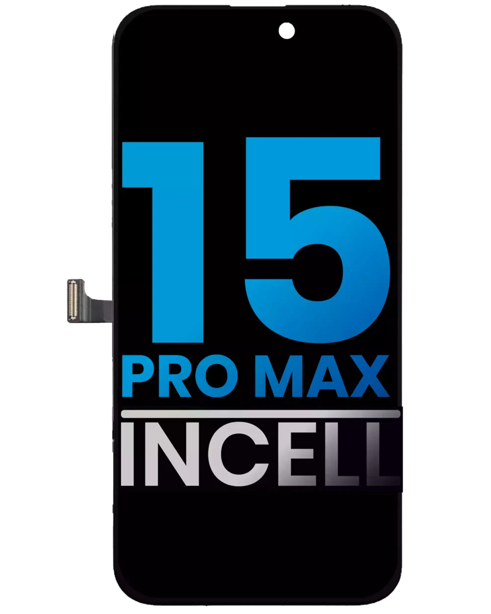 iPhone 15 Pro Max premium quality replacement InCell LCD assembly black