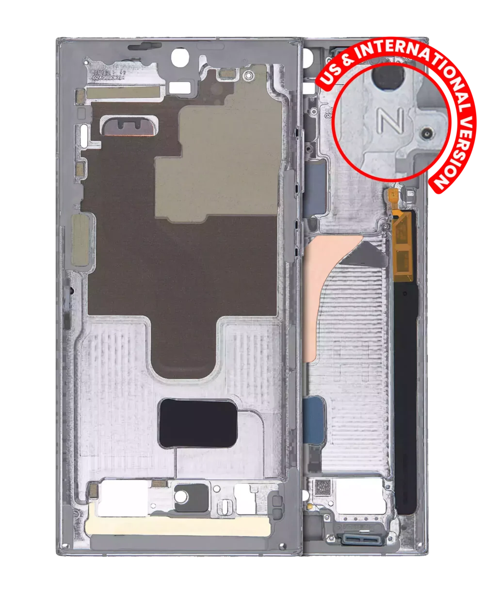 Samsung S22 Ultra Mid-Frame Housing - Graphite (Service Pack)